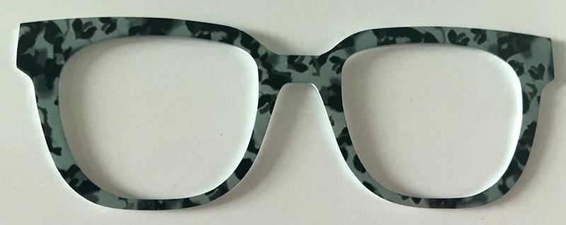 Murphy Topper; sage green and black tort