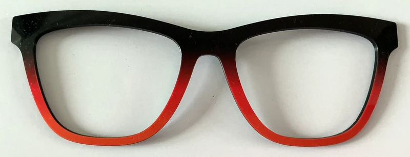 PAIR Harper Topper; black to red gradient