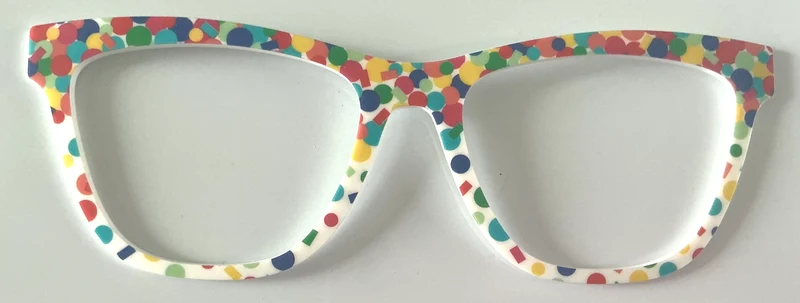Harper Topper; rainbow confetti
