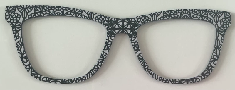 Harper Topper; black geometric pattern