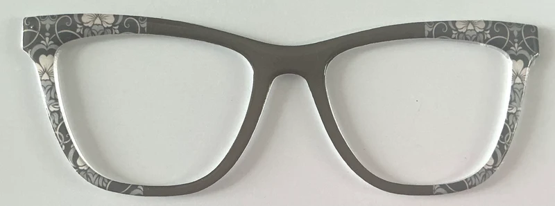 Harper Topper; gray with scrolling on sides
