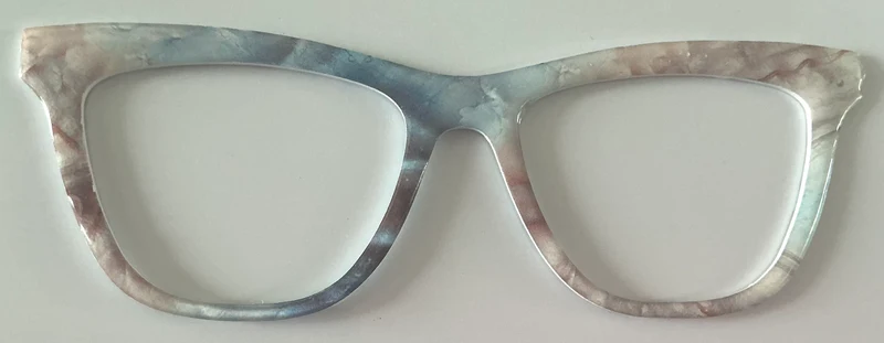 Harper Topper: blue and brown marble design