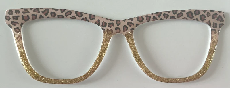 Harper Topper: animal print/gold glitter split