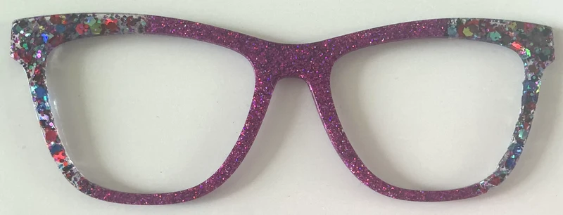 Harper Topper; purple with chunky glitter vertical split