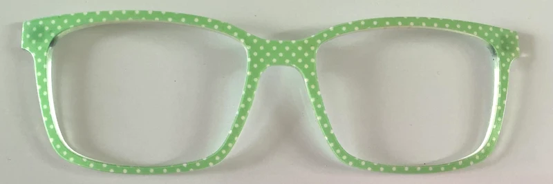 PAIR Kirby Topper; light green and white pin dot