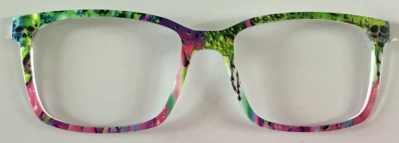 PAIR Kirby Topper; neon skulls