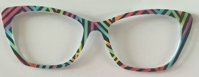 PAIR Wanda Topper; black with rainbow lines