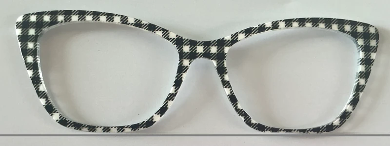PAIR Wanda Topper; black and white checkered