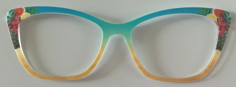 PAIR Wanda Topper; tropical fruit island