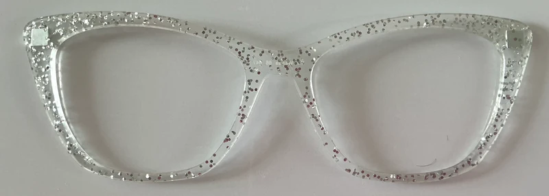 PAIR Wanda Topper; clear sparkle