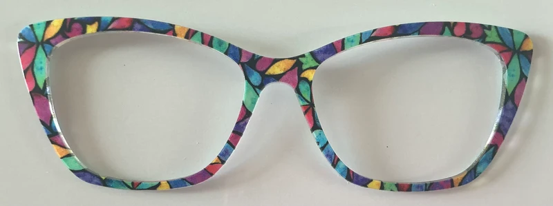 PAIR Wanda Topper; rainbow leaves