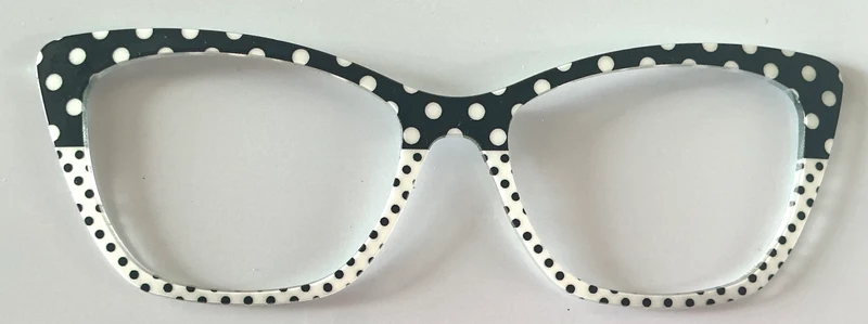 PAIR Wanda Topper; black and white dot split