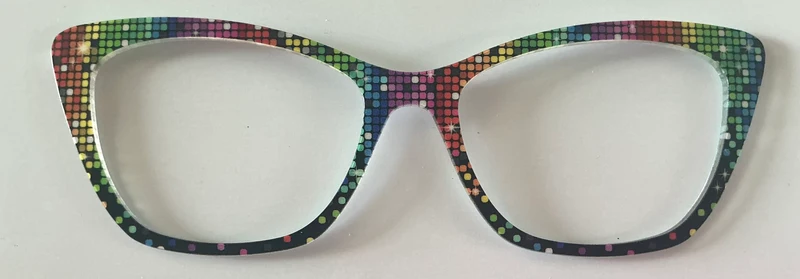 PAIR Wanda Topper; rainbow disco ball