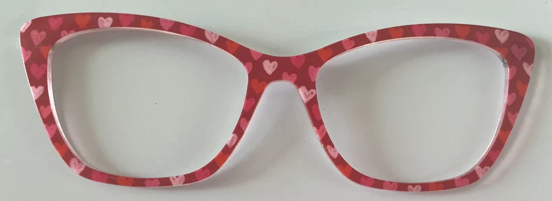 PAIR Wanda Topper; pink and red hearts