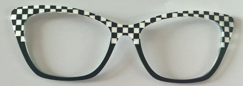 PAIR Wanda Topper; black and white squares split
