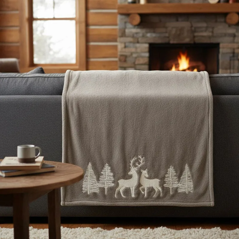 Daunex Plaid Morbidotto 100% poliestere Sleep Disegno Bosco Incantato