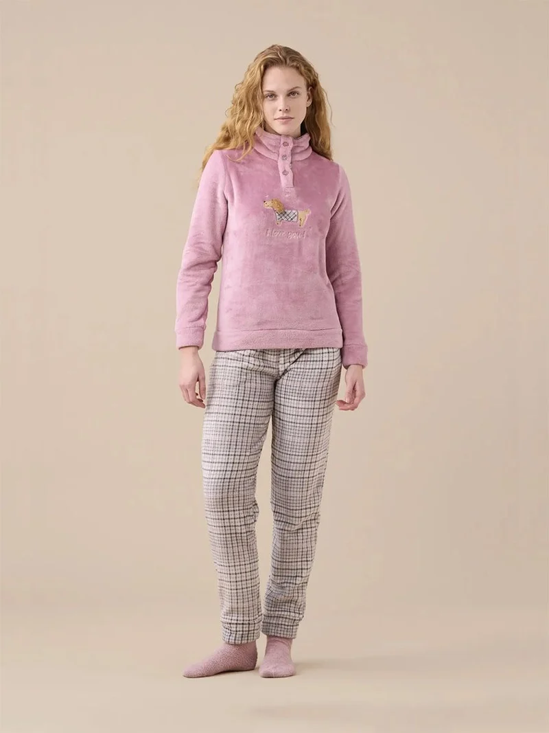 Pigiama Donna Invernale in Coral Articolo Cocker - Noidinotte