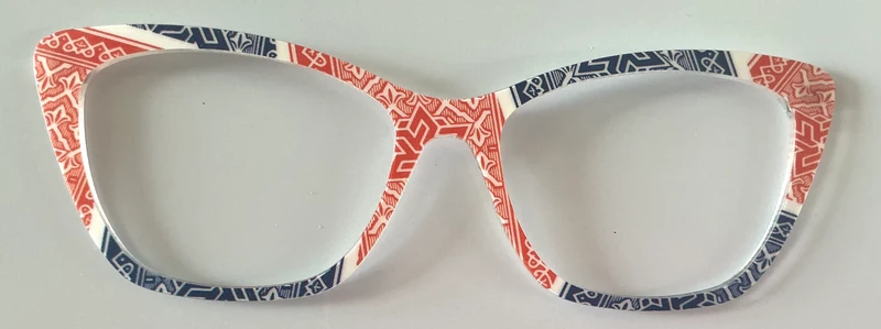PAIR Wanda Topper; red, white, navy design