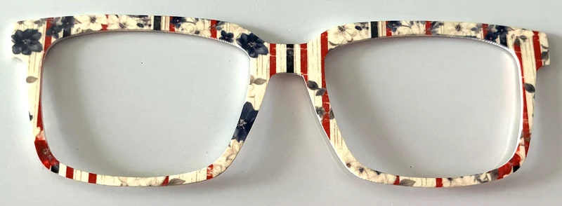 Kirby Topper; red, white, and blue flowers and stripes