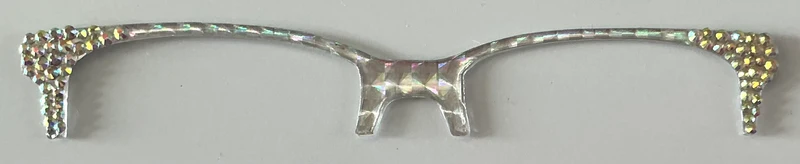Kirby Brow Topper; silver shimmer with embellishments