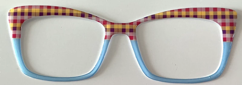 Kirby Topper; purple and yellow plaid/blue split
