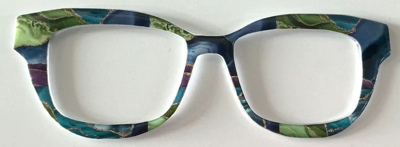 Kirby Topper; green and blue marble with gold streaks