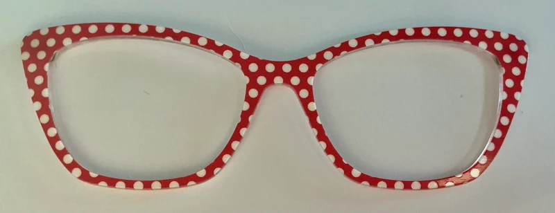 PAIR Wanda Topper; red and white polka dot