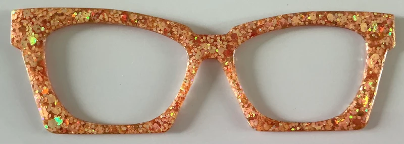 Wanda Case Topper; Orange glitter