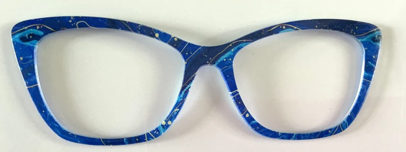 Wanda Topper; pairtoppers;blue waves with gold