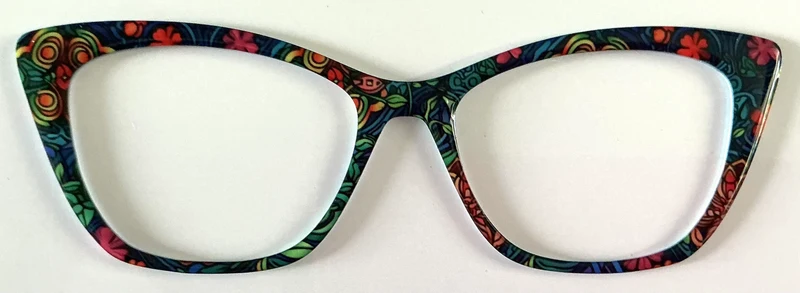 Wanda Topper; green flowers and swirls