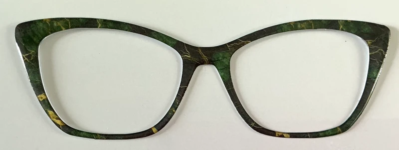 Wanda Topper; green with gold streaks