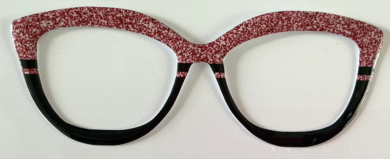 Wanda Topper; WanZuri; feelin fancy , pink faux glitter/black split