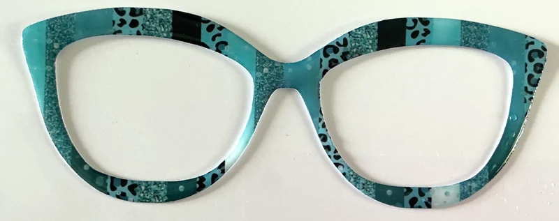 Wanda Topper; WanZuri; Feelin Fancy, teal and black animal print stripes