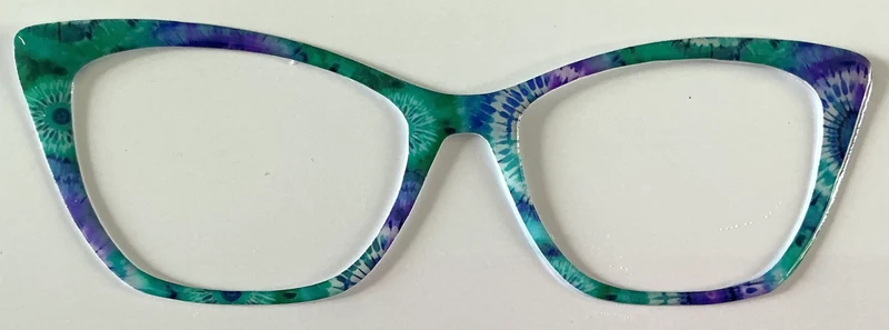 Wanda Topper; purple/blue/green tie dye