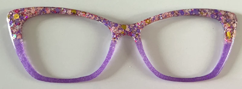Wanda Topper; chunky glitter/purple split