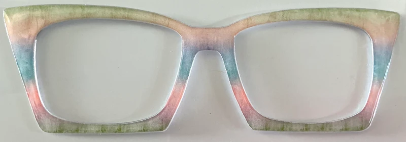 Kirby Hubrid Topper; Olive/light blue/pink fade