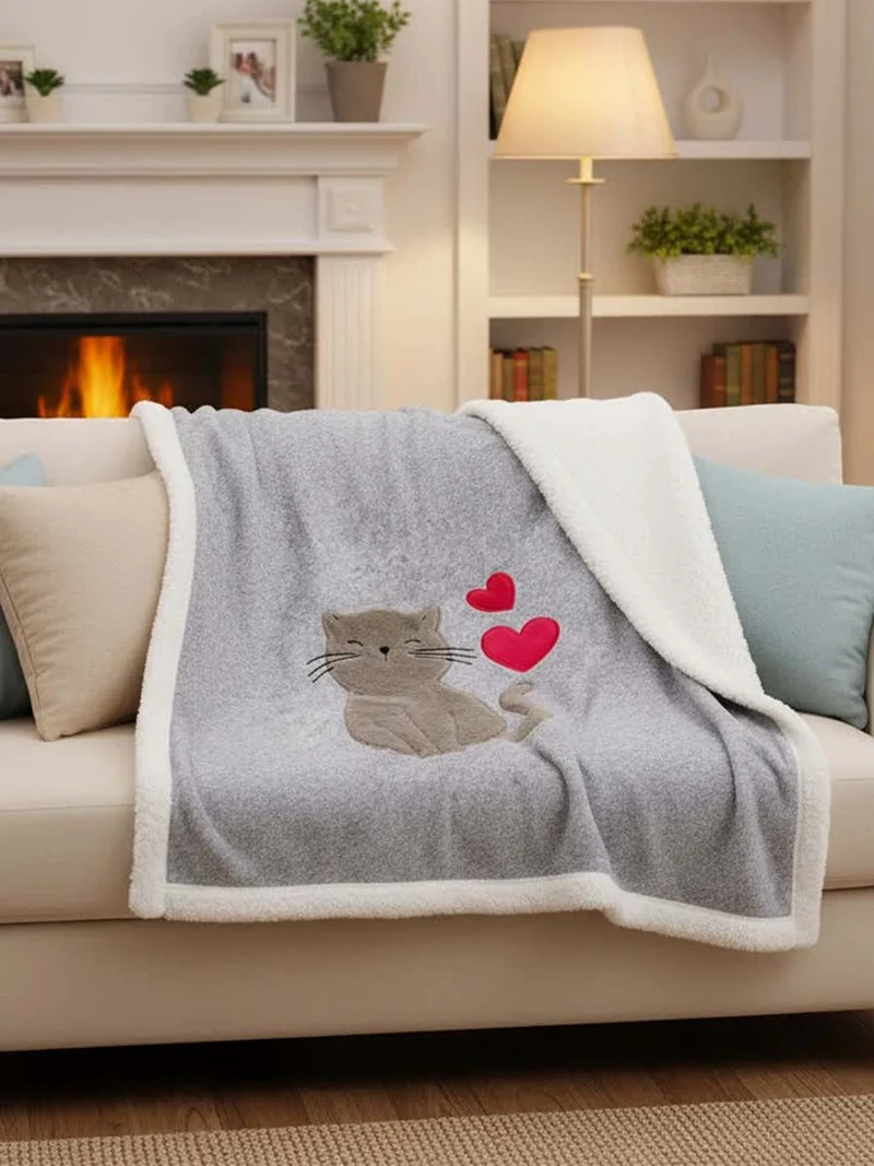 Plaid Morbidotto Friends In Borsa Feltro Gattino Pixel- Daunex