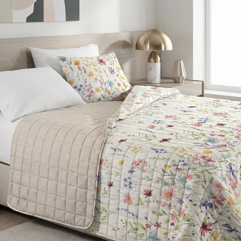 Trapuntino Prato in Fiore Daunex – Double-Face Floreale Soft Touch