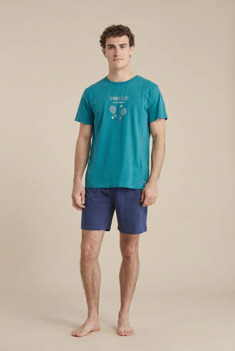 Pigiama Uomo Estivo in Cotone con Stampa FC3073 - Noidinotte