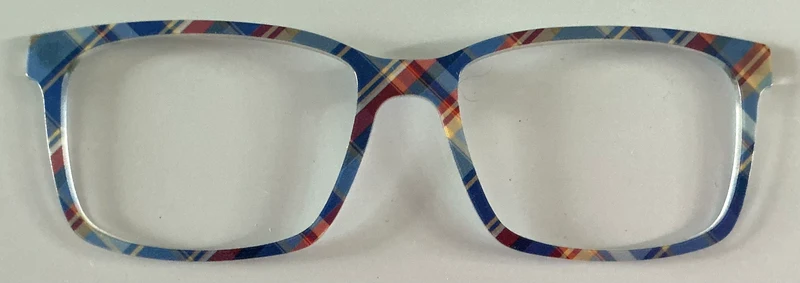 PAIR Kirby Topper; blue and white and red plaid