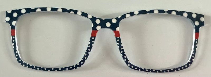 PAIR Kirby Topper; navy polka dot split