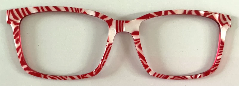 PAIR Premium Kirby Topper; red and white pearl marble