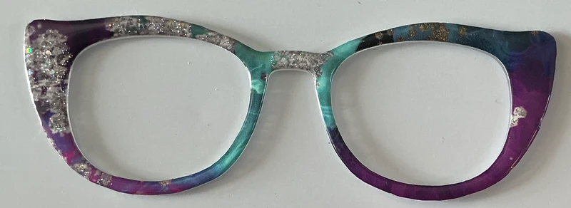 Reese Topper; hybrid; blue and teal with silver glitter