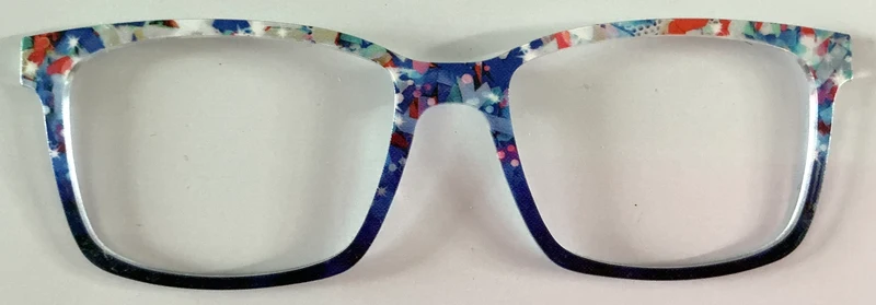 PAIR Kirby Topper; red, white, and blue confetti fade