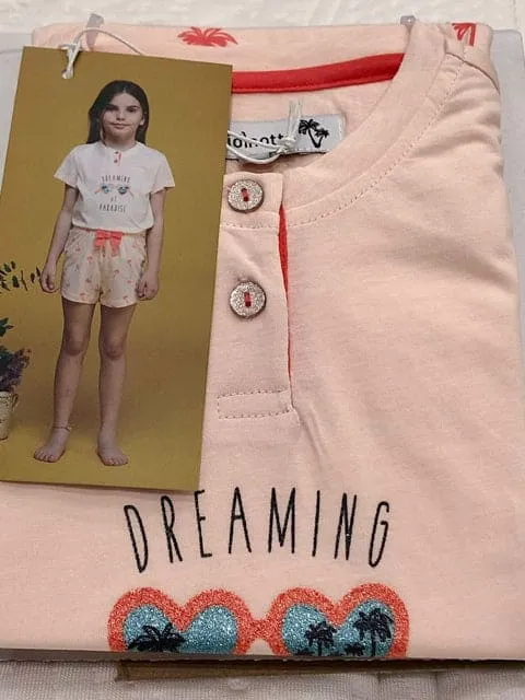 Pigiama corto da bambina "Dreaming of paradise" Noidinotte