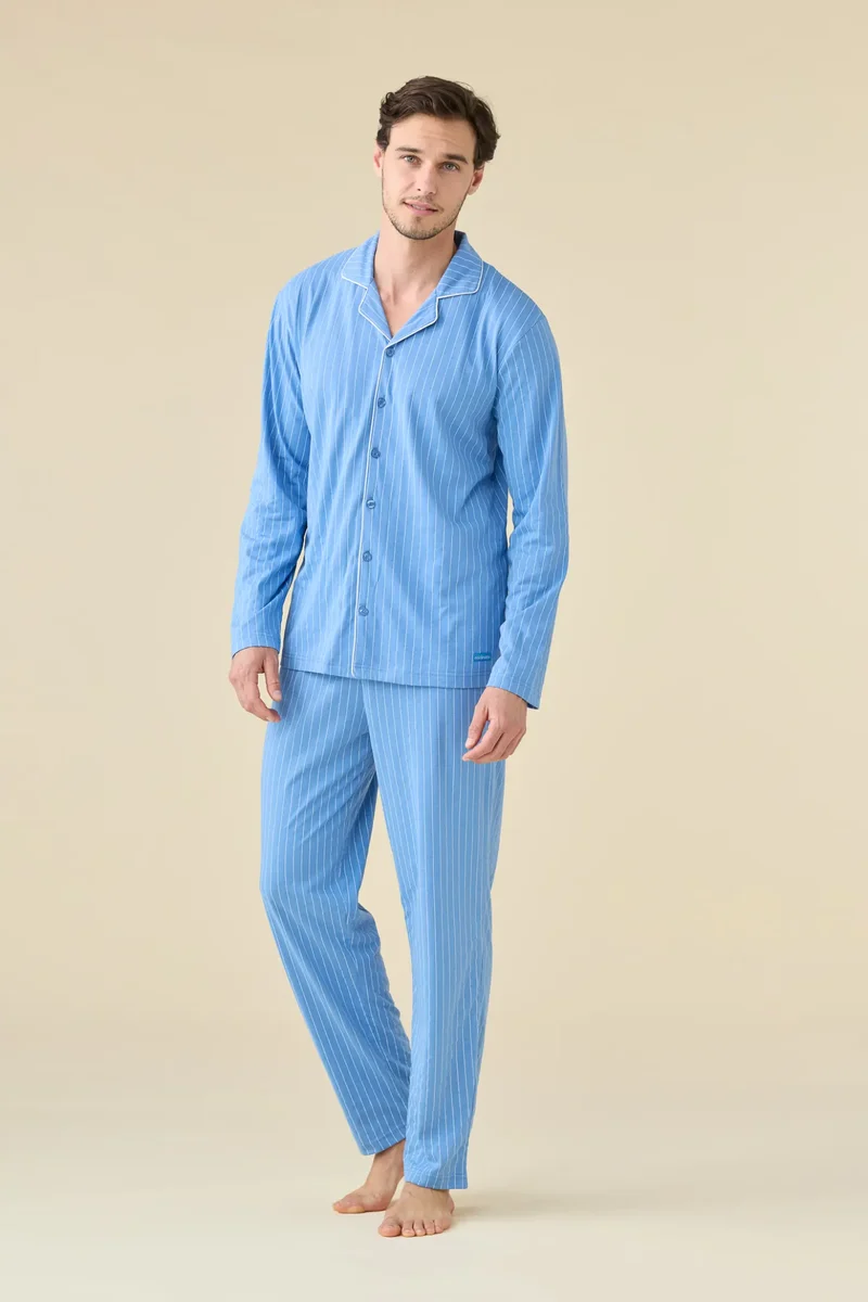Pigiama Uomo in Jersey di Cotone Linea Stripes - Noidinotte