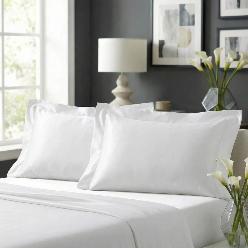 Coppia Federe In Raso Di Puro Cotone Camelia - Daltex