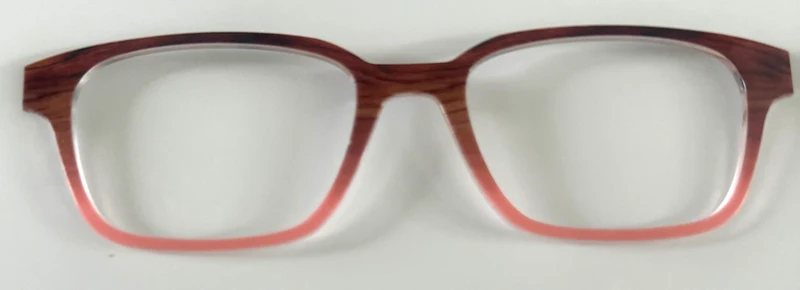 PAIR Finley Topper; wood grain to coral fade