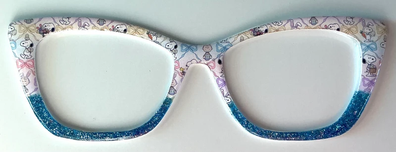 Wanda Topper; Blue Glitter Snoopy Split