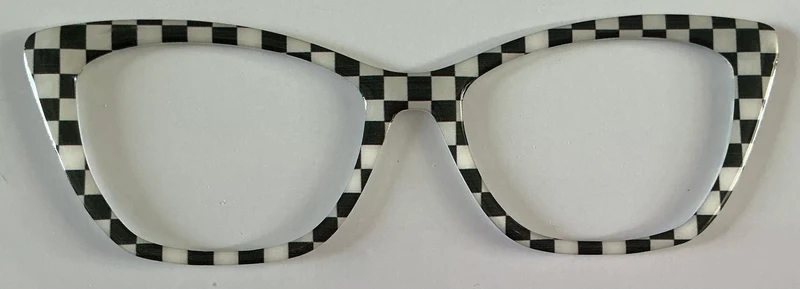 Wanda Topper; black and white checkered